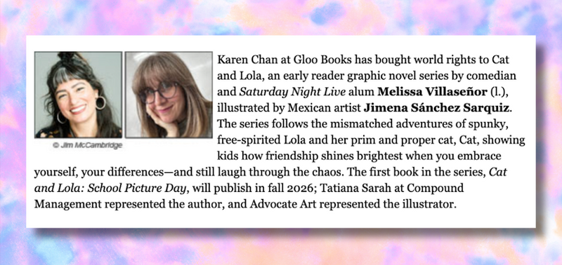 New Book Deal: Cat and Lola by Melissa Villaseñor