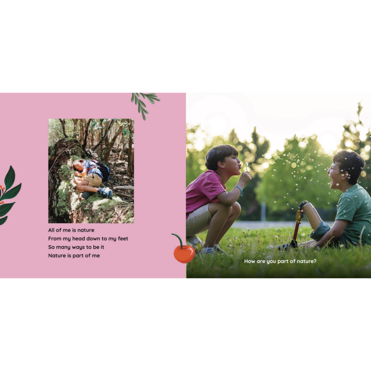 All of Me Is Nature: Exploring My Five Senses Outside