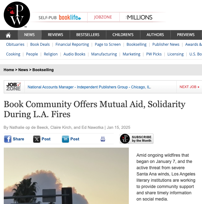Book Community Offers Mutual Aid, Solidarity During L.A. Fires