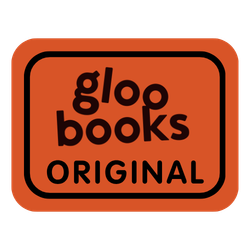 Orange label with 'gloo books ORIGINAL' text on a white background